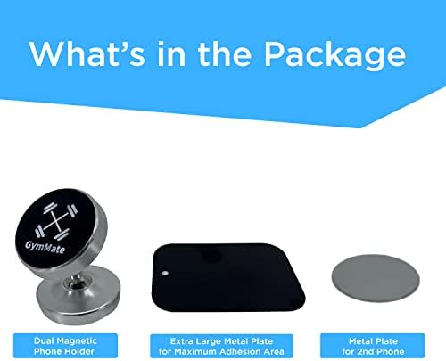Gym Mate Dual Magnetic Phone Mount & Holder. Attaches magnetically to Metal Surface. Shoot Hands-Free Videos While Working Out. Strong Joints and Magnets. Compact Size. – Enhanced Compatibility and Speed