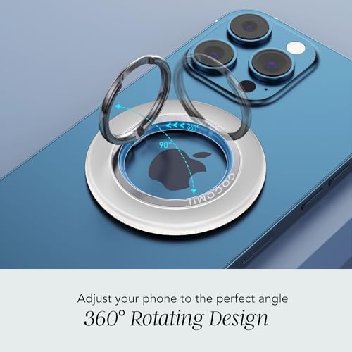 Cocomii Eco-Friendly 360° Magnetic Phone Ring Holder – Ultimate Grip and Kickstand for Mag Safe i Phones, Compatible with 16 Pro Max, 15, 14, 13, 12, Plus, Mini – Stylish Black Design for Enhanced Versatility and Secure Use