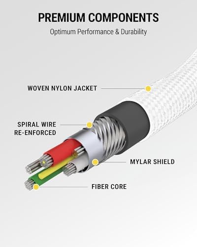 Scosche CCi4 B4 PWT 4 FT 2-in-1 Braided USB-C to Lightning & USB-C Charge Cable – Universal Fast Charging Cord for i Phone, i Pad, Galaxy & More – Durable Multi-Device Sync Solution for Home and On-the-Go Convenience