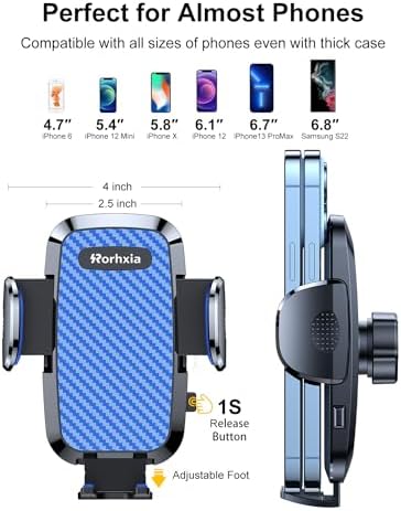 Universal Car Vent Phone Mount – Effortless Hands-Free Smartphone Holder for All Devices | Secure Clip Design Ensures Stability While Keeping Air Vents Clear | Quick Installation & Sleek Look for i Phone, Samsung, and More | Elevate Your Driving Experience with Safe Navigation and Comfort