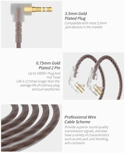 Experience Unmatched Audio Clarity with CCA C10 In-Ear Monitor Headphones – 10 Hybrid Drivers for Hi-Fi Sound, Noise-Isolating Comfort, and Detachable Cable for Musicians and Audiophiles – Perfect for Studio Recording and Live Performances