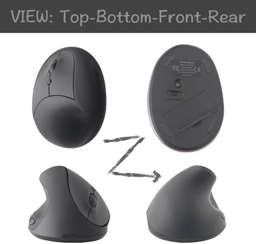 Urby Left Handed Wireless Vertical Mouse – Ergonomic Gaming Companion for Lefties, Compatible with Windows, mac OS & i Pad OS, Sleek White Finish, Includes Battery for Instant Use – Boost Comfort & Enhance Your Gaming Experience