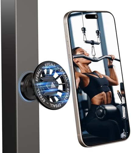 Revolutionary Magnetic Phone Holder for Active Lifestyles – 360° Rotatable Design with Memory Function for Gym, Golf Cart & Kitchen Use – Universal Compatibility for 4.0-7.2 Inch Devices – Hands-Free Convenience & Secure Grip on Metal Surfaces – Ideal Phone Mount for Fitness Enthusiasts & Home Chefs