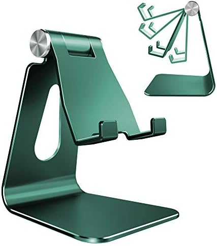 CreaDream Adjustable Cell Phone Stand, Phone Stand, Cradle, Dock, Holder, Aluminum Desktop Stand Compatible with Phone 13 12 Pro Max Charging, Accessories Desk, All Mobile Phones, Sierra Blue – Enhanced Compatibility and Speed