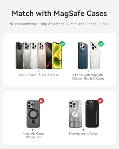 Ultra-Slim Kuulaa 10000 m Ah Mag Safe Power Bank – Fast Wireless Charger for i Phone 16/15/14/13/12 Series – Effortless Magnetic Alignment for On-the-Go Charging – High-Capacity Portable Battery Pack with LED Status Indicator