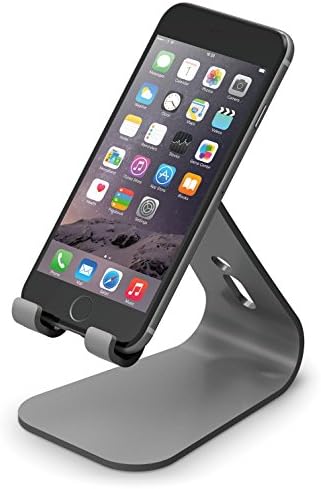 Enhance Your Smartphone Experience with the elago M2 Premium Aluminum Stand – Sleek Silver Ergonomic Design for Effortless Video Calls, Integrated Cable Management, and Universal Compatibility with i Phones and Galaxy Devices – Ideal for Streamlined Workspaces and Mobile Convenience