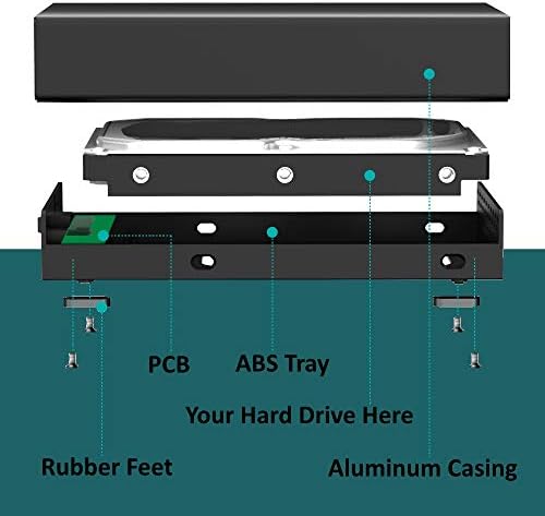 Vantec NST-371 C31-BK Nex Star Gx USB 3.1 Gen 2 Type-C 3.5″ SATA HDD/SSD Enclosure – Premium Aluminum Case for Superior Data Transfer, Plug-and-Play Convenience, Dual USB Compatibility, and Enhanced Durability for Storage Enthusiasts