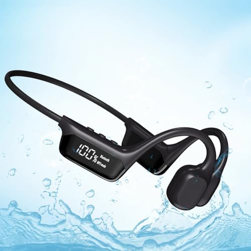 HAO Aquatic Bone Conduction Headphones with 32 GB MP3 Player – IP68 Waterproof Bluetooth Earbuds for Swimming, Running, and Cycling – Open-Ear Design for Ultimate Safety and Clarity in Active Environments