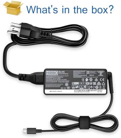 Universal Lenovo USB-C Laptop Charger – 65 W Fast Power Adapter for Enhanced Compatibility & Safety – Ideal for Yoga, Think Pad, and Chromebook Models – Lightweight & Portable Design for Travel – 30-Day Guarantee & Lifetime Exchange Policy