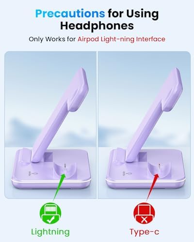 WAITIEE 3-in-1 Wireless Charging Station for i Phone, Apple Watch & Air Pods – Fast, Stylish Blue Charger with Enhanced Compatibility for i Phone 16, 15, 14, 13, 12, 11, X, 8 & Air Pods Pro – Ultimate Travel-Friendly Charging Solution with Safety Features