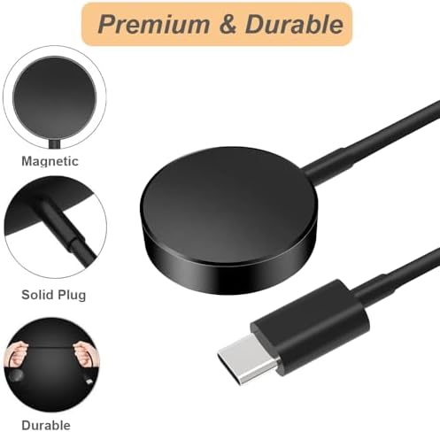Fast Charging USB-C Charger for Samsung Galaxy Watch 7/6/5/Ultra – 3.3 ft Durable Cable for Optimal Performance and Enhanced Usability