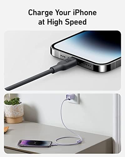 Anker 6 FT USB C to Lightning Cable – MFi Certified, Eco-Friendly Bio-Based Charging Cord for i Phone 14 and More – Stylish Purple Design for Enhanced Durability and Fast Data Transfer – Perfect for Home and Office Use