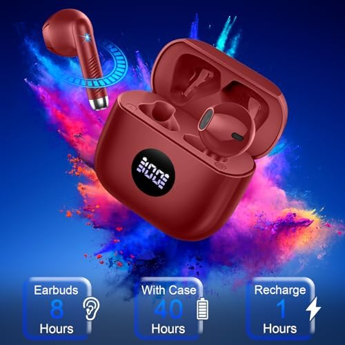 Elevate Your Audio Experience with Jxrev Bluetooth 5.4 Wireless Earbuds – Immerse in High-Fidelity Stereo Sound and Enjoy Effortless Calls with Advanced 4 ENC Noise-Cancelling Technology – Unmatched 40-Hour Playback in a Portable Charging Case – IP7 Waterproof for All-Weather Performance and Rapid USB-C Charging – Experience Ultimate Freedom in Every Beat!