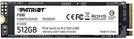 Experience Next-Level Speed with Patriot P300 512 GB M.2 PCIe Gen 3 SSD – The Ultimate Low-Power Internal Drive for Gaming and Productivity Enhancements
