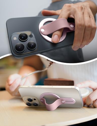 Mag Safe Magnetic Phone Grip for i Phone 12-16 – Ergonomic Detachable Ring Holder in Elegant Silver – Ultimate One-Handed Control and Security – Lightweight Loop Design for Seamless Everyday Use – Perfect Accessory for Enhanced Smartphone Experience