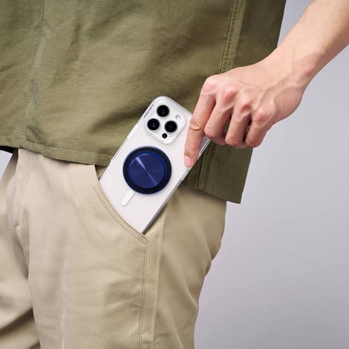 Stylish Dusty Rose Magnetic Phone Grip & Stand for i Phone Mag Safe – Secure Pop Socket with Kickstand for Effortless Hands-Free Viewing and Seamless Wireless Charging – Enhance Your Mobile Experience with Chic Functionality and Personalization Options