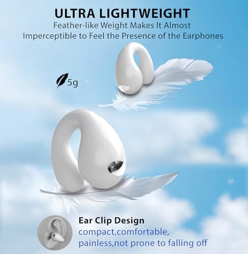 Lightweight Waterproof Bone Conduction Bluetooth Earbuds – Open-Ear Sports Headphones with Smart Digital Display for Optimal Performance and Comfort – Ideal for Running, Cycling, and Active Lifestyles (Black)