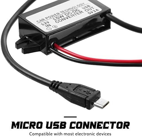 Weewooday 12 V to 5 V DC-DC Buck Module Power Converter Set – 3-Pack Micro USB Adapters for Automotive and DIY Projects with Enhanced Safety Features and Universal Compatibility