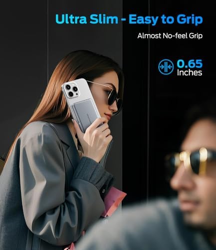 MOVE SPEED 0.35″ Mag Safe Portable Charger – 5000 m Ah Slim Power Bank with 22.5 W Fast Charging & Kickstand for i Phone 16/15/14/13/12 Series in Glacier Gray – Ultimate Charging Solution with Magnetic Attachment for On-the-Go Lifestyle and Enhanced Device Compatibility