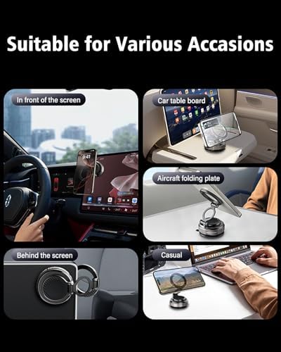 2025 Premium Magnetic Car Phone Holder – State-of-the-Art Vacuum Suction Mount with Adjustable Triple-Axis Design, 360° Rotation, and Compact 180° Foldable Bracket for All Smartphones, Including Mag Safe – Transform Your Driving Experience with Superior Stability and Effortless Accessibility