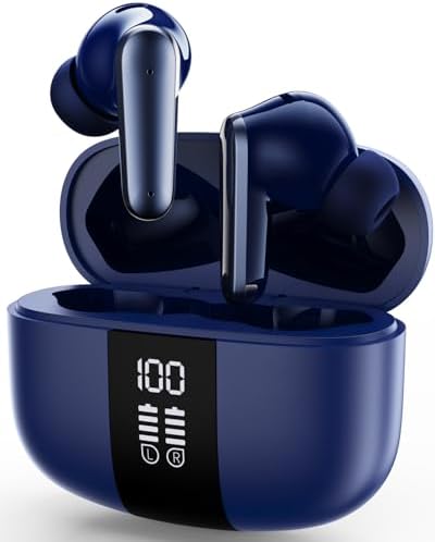 Experience Unmatched Sound with Bluetooth 5.4 Wireless Earbuds – Studio-Grade Audio, Deep Bass, and Advanced Noise Cancellation for Crystal Clear Calls – IPX6 Waterproof Design for Active Lifestyles, Enhanced Comfort with Memory Foam Tips, and an Incredible 10-Year Battery Life in a Stylish Blue Finish. Perfectly Engineered for Audiophiles and Casual Listeners Alike, These Earbuds Offer Seamless Connectivity, Making Them Your Ideal Companion for Workouts, Commuting, or Relaxation. Elevate Your Listening Experience and Stay Connected Effortlessly with Long-Lasting Performance and a Lightweight, Durable Construction Tailored to Your Lifestyle. Choose Quality Sound Today!