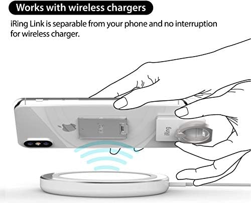 Wireless Charging-Ready i Ring Link Phone Holder – Pearl White Finger Grip & Stand for Ultimate Smartphone Security and Versatility – Compatible with i Phone, Galaxy & All Smartphones – Enhanced 360° Rotation & 180° Flip Design for Effortless Photo Angles – Durable Zinc Alloy & Polycarbonate Construction for Long-Lasting Use – Ultra-Strong Adhesive for Secure Attachment – Detachable Plate for Seamless Wireless Charging – Perfect for Video Calls, Streaming, and Everyday Use – Ideal for All Smartphone Models Including i Phone 14, Galaxy S21, and More – Elevate Your Device Experience with i Ring Link’s Innovative Grip Technology