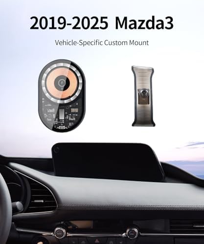 Transform Your Mazda 3 Driving Experience with a Custom Wireless Charging Phone Holder – Designed for 2019-2025 Models, Features Effortless 360° Rotation & Sleek Integration for Maximum Convenience and Style