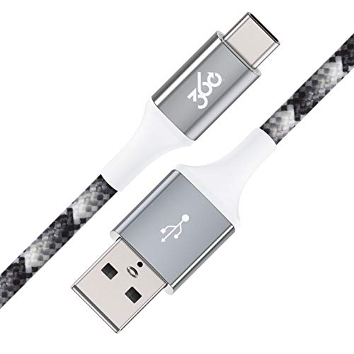 Premium 4 ft Braided USB-C to USB-A Charging Cable by 360 Electrical Habitat | Fast Charging Cord for Phones, Tablets & Laptops | Durable Tangle-Free Design in Navy | Enhanced Compatibility for Seamless Power-Up Experience