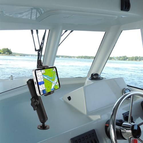 Premium 360° Adjustable Wall Mount Phone Holder – Sturdy Aluminium Alloy Design for Secure Vehicle and Workspace Use – Universal Compatibility for 3.5″ to 7.5″ Smartphones Including i Phone, Nexus, HTC, LG, and Huawei – Enhanced Stability with Durable Drilling Base for Safe Hands-Free Navigation and Optimal Viewing Angles