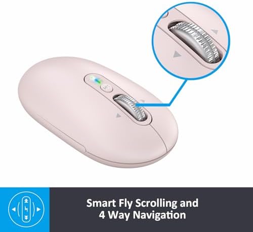 Ultra-Slim Wireless Bluetooth Mouse for Multi-Device Use – Lightweight Travel-Friendly Design with ±3000 DPI Precision, 4-Way Metal Scrolling, and 8 Customizable Buttons – Perfect for Laptops, Tablets, and Phones – Enjoy Quiet Operation and Long Battery Life for Enhanced Productivity