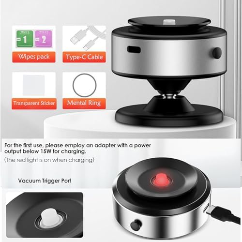 Revolutionary Electric Vacuum Suction Cup Phone Mount – 360° Adjustable Magnetic Holder for Cars, Gym, and More – Universal Compatibility for All Smartphones – Sleek Silver Design for Smooth Surfaces – Hands-Free Convenience and Enhanced Stability