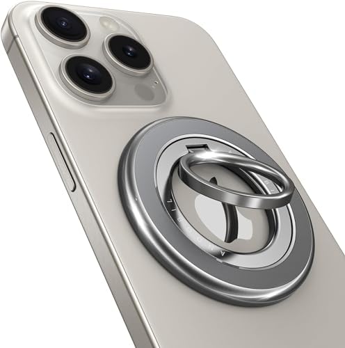 Revolutionize Your Phone Handling with the 2025 Sability Max Magnetic Grip – Unmatched Dual-Sided Magnet and Rotating Ring Design for Mag Safe i Phone 16 Pro Max, 15, 14, 13, 12 & Samsung S25 – Essential Gym Accessory in Chic Grey for Effortless One-Handed Operation and Versatile Device Compatibility