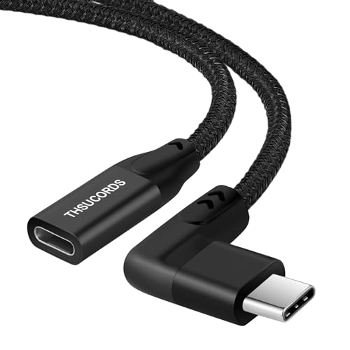 High-Performance 100 W USB C Extension Cable 0.3 FT – 2 Pack | 10 Gbps Right Angle Male to Female Adapter for Seamless Charging & Data Transfer | Compatible with Mac Book, i Pad Pro, Nintendo Switch & Steam Deck | Enhanced Durability & Versatile Connectivity Solutions