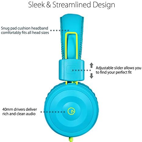Elevate Your Child’s Audio Experience with Noot Products K22 Flamingo Pink Foldable Kids Headphones – Lightweight Stereo Headset for Ultimate Comfort, Perfect for School, Travel, and Daily Adventures – Tangle-Free 5 ft Cord & Universal 3.5 mm Jack Compatibility for Seamless Connectivity with i Pad, Kindle Fire, and More