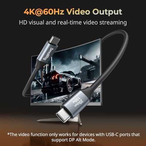 Experience Unmatched Speed and Convenience with SMALLRIG 90-Degree USB C to USB C Coiled Data Cable – 20 Gbps Data Transfer & PD 100 W Fast Charging, Perfect for i Phones, Laptops, and Cameras – Tidy Workspace Solution for High-Performance Connectivity