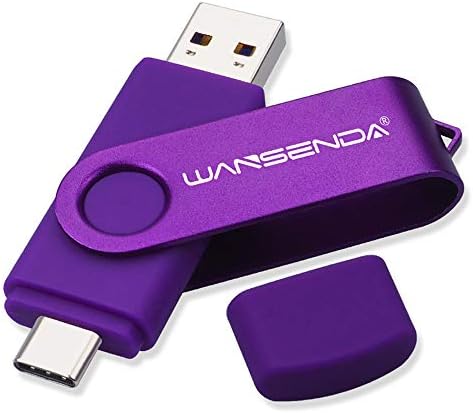 Wansenda 128 GB USB C Dual Connector Flash Drive – High-Speed USB 3.0/3.1 Memory Stick for Effortless Data Transfer on Android, PC, and Mac – Compact and Durable Storage Solution for Photos, Videos, and Files
