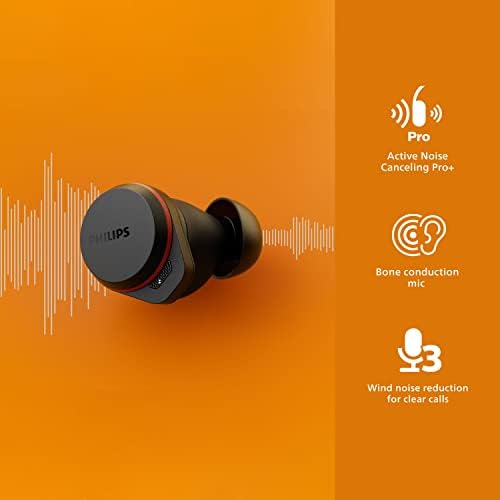 Philips Fidelio T1 True Wireless Earbuds – Audiophile-Grade Sound & Advanced Active Noise Cancelling Pro+ Technology, Bluetooth 5.2 for Seamless Connectivity, Ergonomic Design for All-Day Comfort, Long Battery Life with 25 Hours Playtime, Perfect for Music Lovers and Daily Use