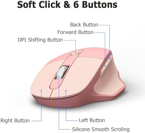 Adorable Pink Cat Wireless Silent Mouse – 2.4 GHz Plug and Play Optical Companion for Laptop & PC – Compact, Noise-Free Design Perfect for Home, Office, and Study Sessions – Cute Cat-Themed USB Nano Receiver Included