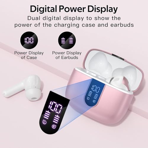 Revolutionary True Wireless Earbuds with 60-Hour Playtime – IPX5 Waterproof Design Perfect for Active Lifestyles – Superior Audio Quality with Built-in Microphone for Crystal-Clear Calls and Voice Commands – Effortless Wireless Charging Case for Ultimate Convenience on the Go