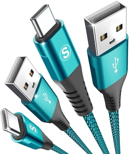 MAXGROUP USB Type C Charger Cable Trio | Durable Nylon Braided Charging Cords (10 ft, 6.6 ft, 3.3 ft) for i Phone 15, 16 Pro Max, Samsung Galaxy S Series & More | Fast Charging & Universal Compatibility for Home, Office & Travel | Enhanced Durability & Flexibility