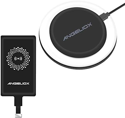 ANGELIOX Premium Fast Wireless Charging Pad with Integrated Receiver – Effortless Cord-Free Solution for i Phone Models 5 to 7 Plus, Enhance Device Durability and Streamline Your Charging Experience with Modern Elegance