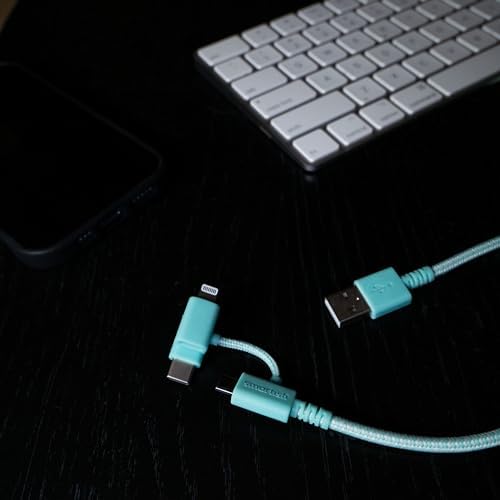 Smartish Crown Joule USB-C Charger – 6 ft Fast Charging Cable for i Phone 16 & 15 – 100 W Power Delivery – Nylon Fabric-Wrapped Cord for Android, Pixel, Galaxy, Mac Book Pro – Versatile Black Charging Solution for Instant Power-ups and Enhanced Durability