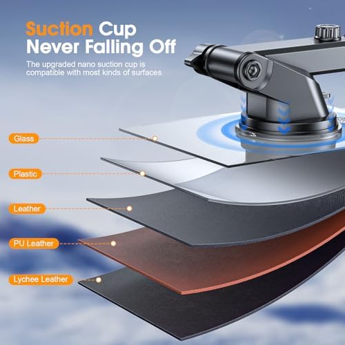 Versatile 360° Adjustable Car Phone Holder Mount – Ultimate Dashboard, Windshield & Vent Stand for i Phone 16, 15 Pro Max & Samsung – Secure Anti-Slip Grip for Safe Hands-Free Navigation & Effortless One-Hand Operation – Enhanced Compatibility for All Smartphone Models