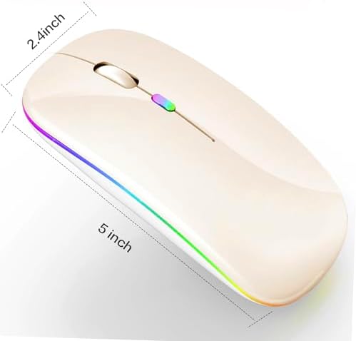 Sleek Bluetooth Wireless Mouse for Mac, Windows & i Pad – Ergonomic Design, High-Precision Navigation, Rechargeable & Dual-Mode Compatibility (Gray & Black) – Elevate Your Productivity with Clutter-Free Connectivity
