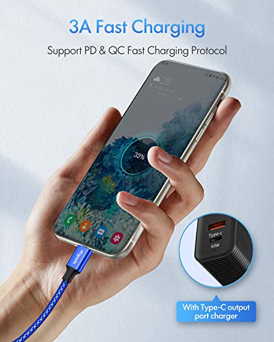 Ultra-Durable 16 ft USB C to USB C Cable – High-Speed PD Charging Cord with Braided Design, Ideal for Samsung Galaxy S21, Pixel, i Pad Pro 2020 & More – Unmatched Length for Ultimate Convenience and Performance