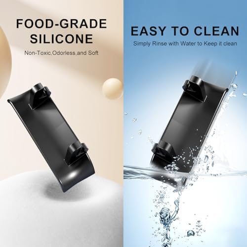 Silicone Phone Mount for Tesla Model Y (2020-2024) & Model 3 (2017-2023) – Premium Car Interior Accessory for Secure Smartphone Support Behind Steering Wheel – Easy-to-Clean, Non-Slip Design for Enhanced Driving Convenience and Safety