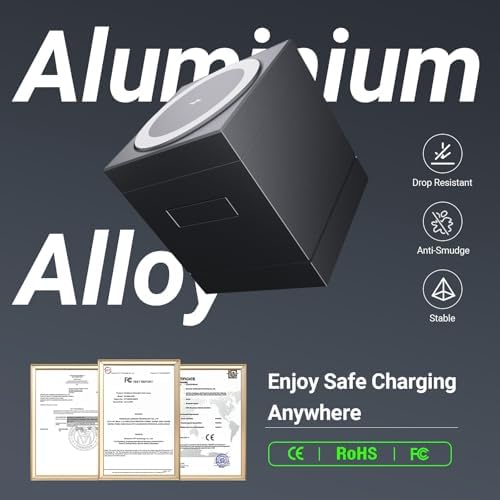 Revolutionary 3-in-1 Mag Safe Charging Station: Ultra-Fast Wireless Charger for i Phone 16/15/14/13/12, Apple Watch, and Air Pods with 30 W Power Adapter – Sleek, Magnetic Design for Ultimate Device Organization and Enhanced Charging Efficiency