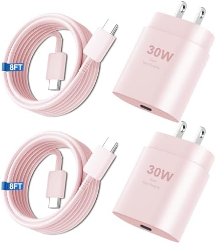 High-Speed 30 W USB C Fast Charger for i Phone 15 & 16 Pro Max with 6 FT Cable – Ultimate Compatibility for i Pad and Samsung Galaxy S24 – Compact, Reliable Power Block with Advanced Safety Features for On-the-Go Charging