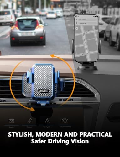 Effortless On-the-Go Power: JOYMASS 15 W Fast Wireless Car Charger with Auto Clamping Mount – Perfect for i Phone 15 through 12 Mini, Samsung Galaxy S23 Ultra, and Note 20 – Secure Vent Holder for Ultimate Convenience and Hands-Free Navigation