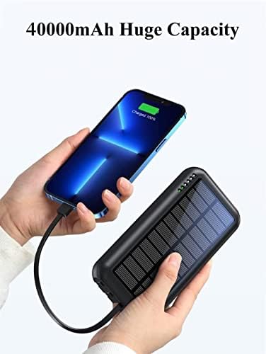 Ultimate UYAYOHU 40,000 m Ah Solar Power Bank – High-Capacity Portable Charger with Triple Output Ports, Integrated Flashlight, and 5 V/3.1 A Fast Charging for All Devices – Perfect for Adventurers and Daily Use